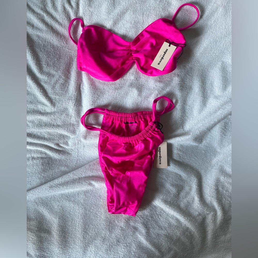 Superdown New with Tags Hot Pink Bikini Top and Bottom